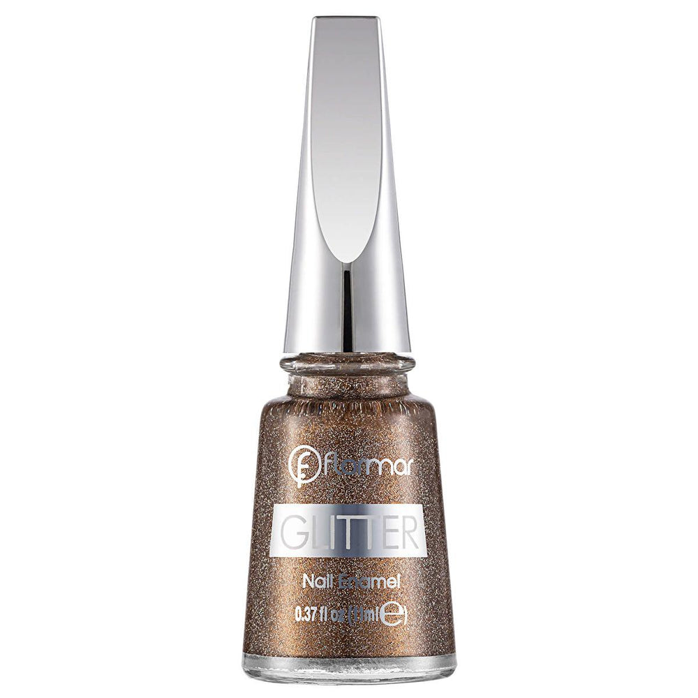 Flormar Glitter Yarı Saydam Simli Oje GL40 Golden Orchid - Long-Lasting Glitter Nail Polish - view 2