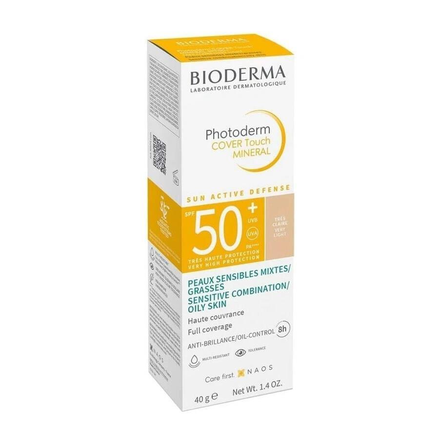Bioderma Photoderm COVER Touch SPF50+ Very Light: High Protection Tinted Mineral Sunscreen for Sensitive Skin, Facial Sunscreen, 40gr - image 5