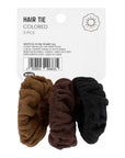 Eklips Black Gradient Elastic Hair Ties for Secure Hold 3-Pack