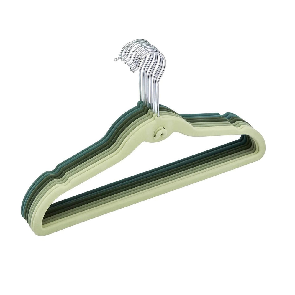 Ideenwelt Padded Clothes Hanger Green 8-Pack