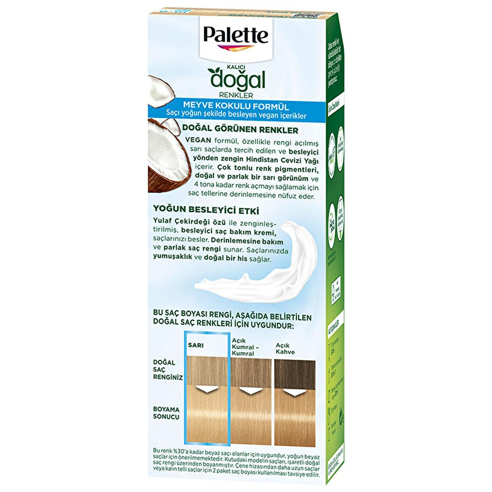 Palette Natural Light Blonde Hair Dye 10-0 - Permanent, Natural Ingredients Enriched Formula - view 7