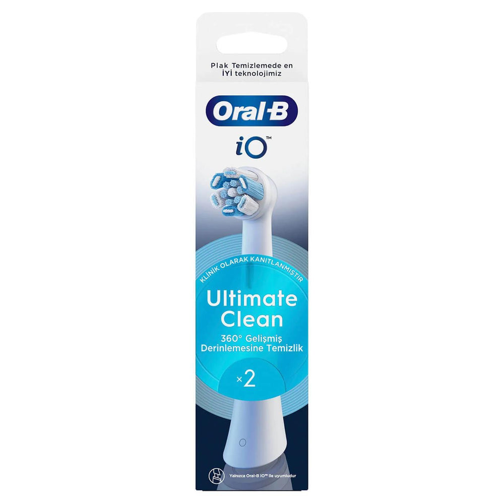 Oral-B iO Ultimate Clean Replacement Brush Heads White 2-Pack