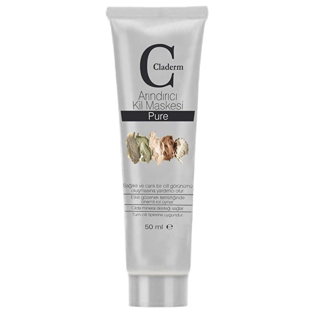 Claderm Sade Killi Yüz Maskesi - Natural Clay Face Mask for Nourished Skin, 1.69 fl oz - Face Mask