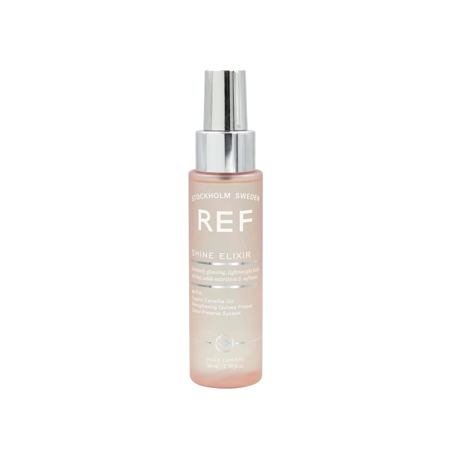 REF Shine Elixir Nourishing Hair Care Oil for Dry or Damaged Hair - 2.71 fl oz REF Shine Elixir Hair Care Oil - Nourish &amp; Moisturize hair care oil, nourishing hair oil, moisturizing hair oil, hair nourishment, REF Shine Elixir, hair care, dry hair, damaged hair, hair health, hair shine, hair softness, hair smoothness