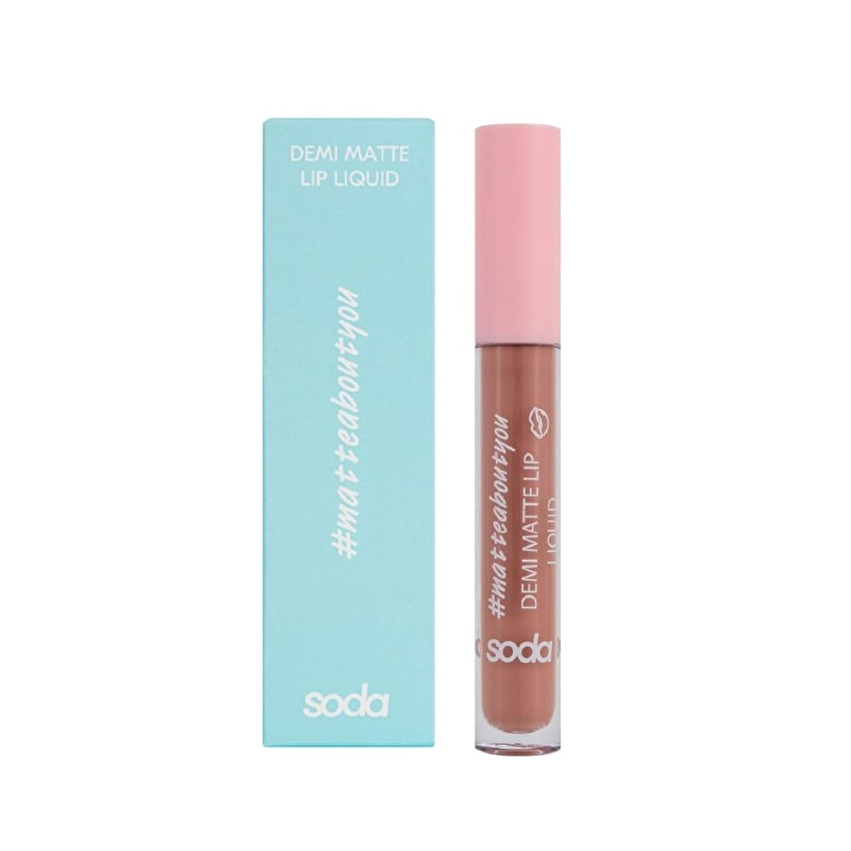 Soda Liquid Lipstick - Demi Matte Finish, Long Lasting Lip Color for Women Soda Liquid Lipstick - Long Lasting Demi Matte Finish Liquid Lipstick, Demi Matte Lipstick, Long Lasting Lip Color, Easy Apply Lipstick, High Pigment Lip Liquid, Makeup for Women, Cosmetic Products, Beauty Essentials, Long Lasting Makeup, Lip Care