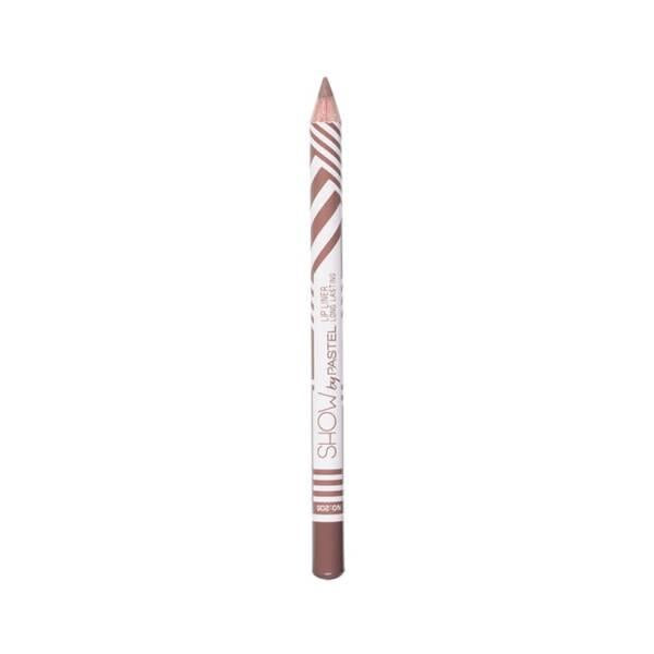 pastel lip liner 205 packaging, swatch of pastel lip liner 205 Pastel Lip Liner 205 - Velvety Finish | 1.14g Pastel Lip Liner 205 | Velvety Finish pastel, lip-liner, makeup, teenagers, ai-generated, vibrant-color, long-lasting, cosmetic-essentials, easy-application, lip-care