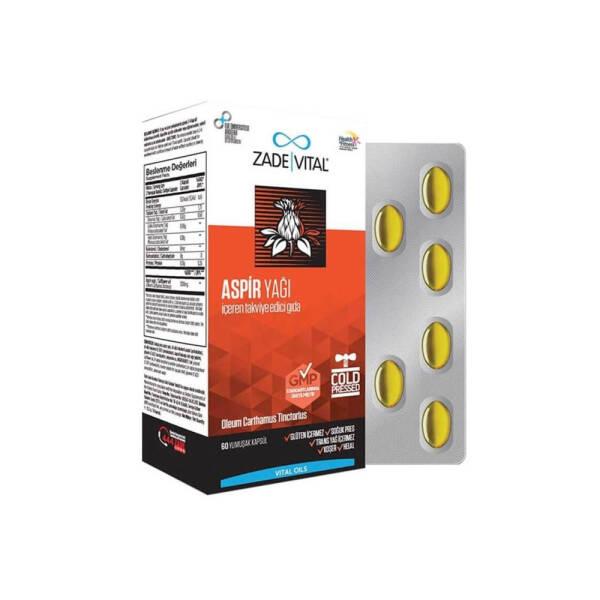Zade Vital Safflower Oil - 600mg Cold-Pressed Capsules, Omega 6 & 9 Rich - 60 Count - image 2