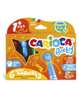 Carioca Washable Marker Pens for Children - Non-Toxic, Ergonomic Design, Super Washable Markers for Kids Aged 1+ - Baby Care