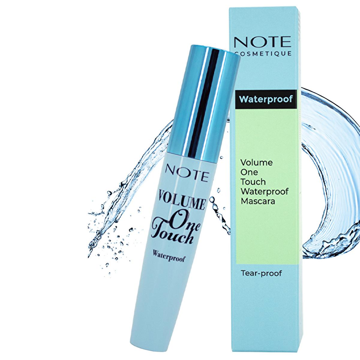 Note Volume One Touch Waterproof Mascara - Smudge-Proof, Volumizing, Long-Lasting Cosmetics for Active Lifestyles Note Waterproof Mascara - Smudge-Proof & Long-Lasting waterproof mascara, volumizing mascara, smudge-proof eye makeup, long-lasting cosmetics, ophthalmologically tested makeup, cosmetics for sensitive eyes, active lifestyle makeup, waterproof eye makeup, tear-proof mascara, creamy mascara, hourglass brush mascara