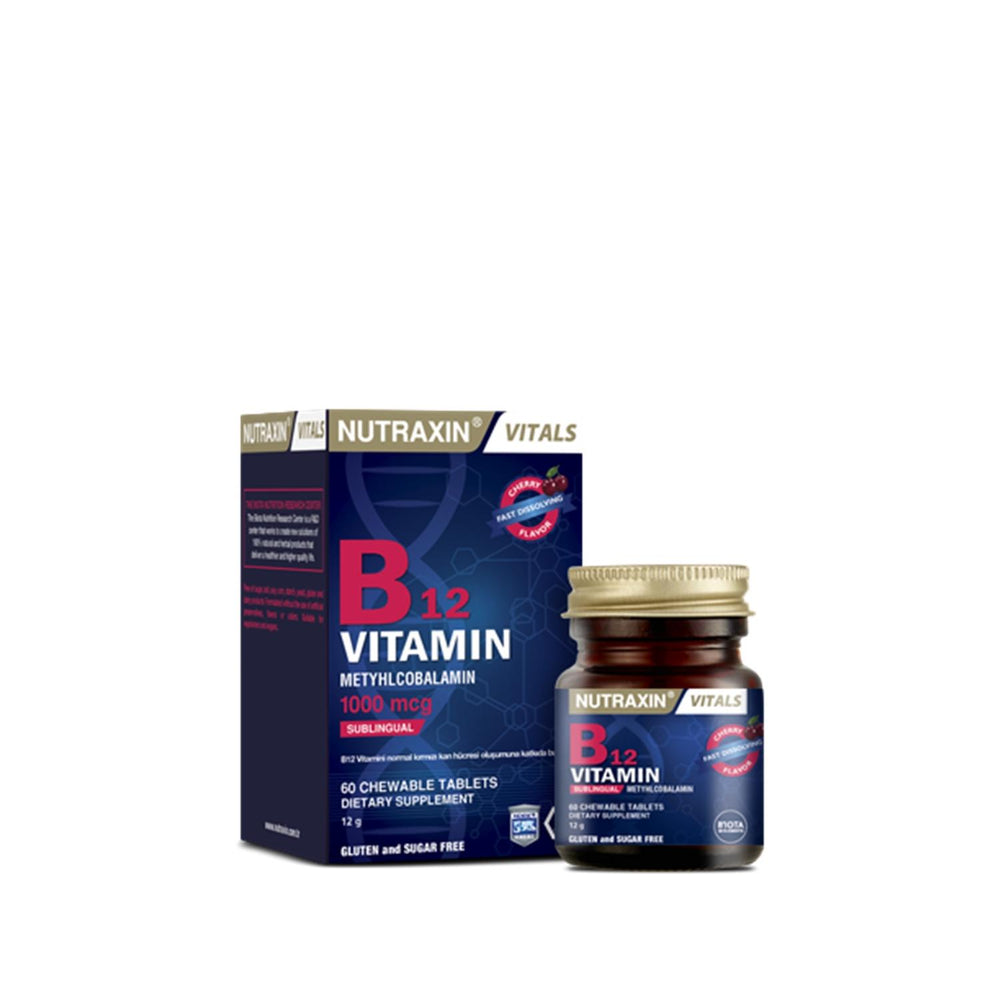 Nutraxin Vitamin B12 Supplement 60 Tablets - Boost Energy & Nerve Function Nutraxin Vitamin B12 Supplement - Boost Energy & Nerve Function Vitamin B12, Nutraxin B12, Dietary supplement, Health supplement, Vitamin B12 tablets, Energy boost, Nerve function, Health-conscious, Vegetarian, Vegan, Busy professionals, Fatigue relief, Neurological health, Nutraxin, Supplement, Health, Wellness