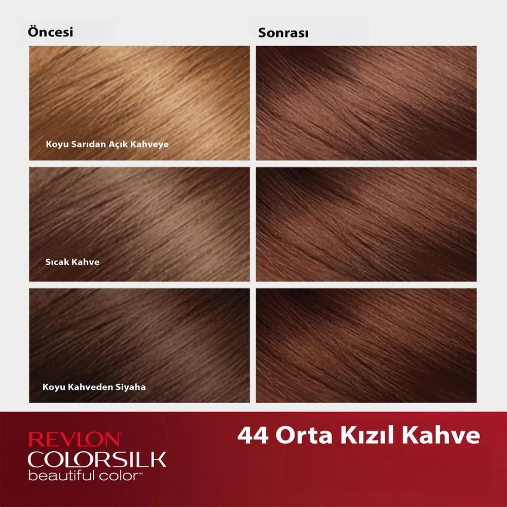 Revlon ColorSilk Beautiful Color Hair Dye 44 Medium Reddish Brown