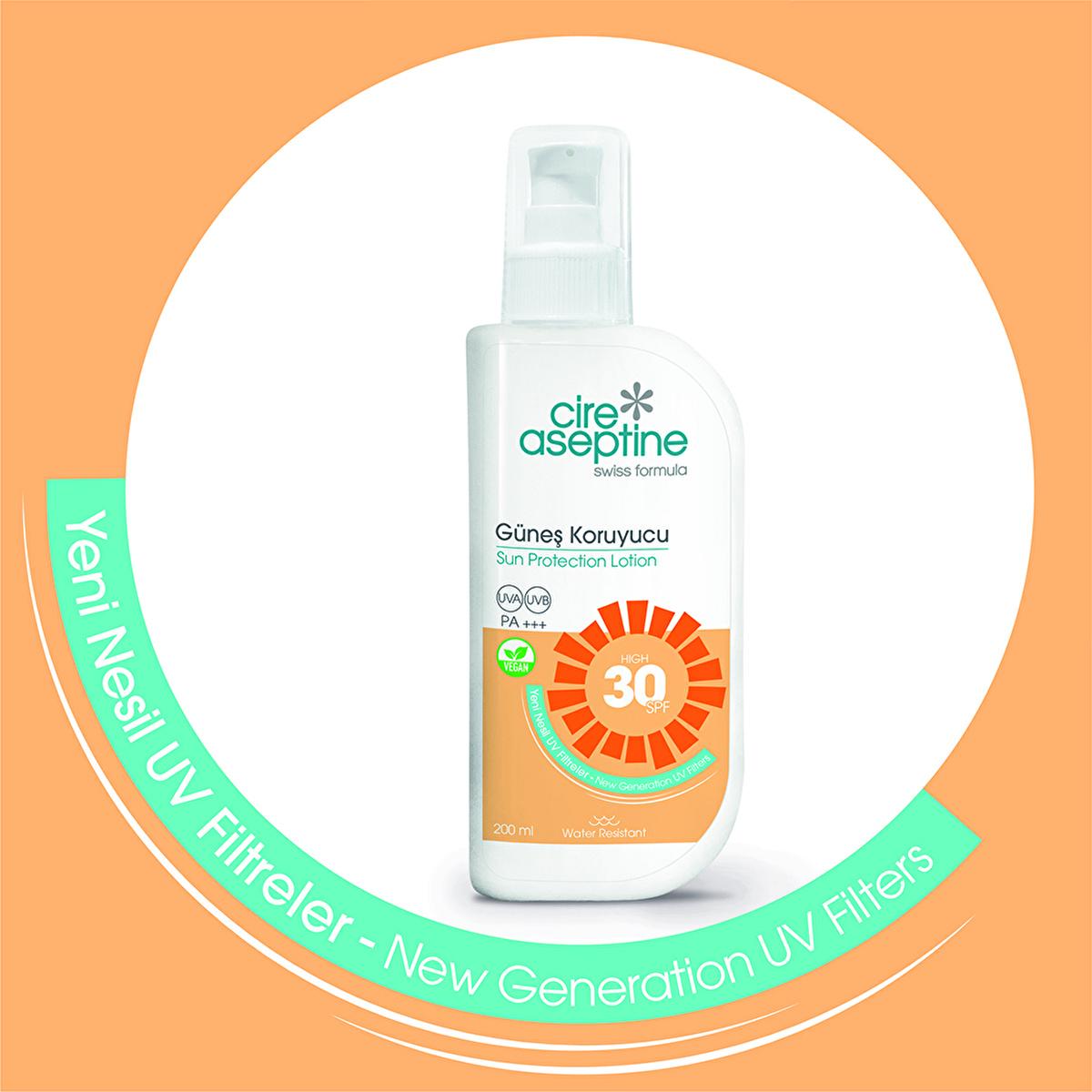 Cire Aseptine 30 SPF Vegan Sunscreen Lotion | Broad Spectrum UVA UVB Protection | Water Resistant & Sensitive Skin Friendly - 200ml/6.76 fl oz Cire Aseptine 30 SPF Vegan Sunscreen: UVA/UVB Protection sunscreen lotion, 30 SPF sunscreen, UVA UVB protection, vegan sunscreen, water resistant sunscreen, sun protection for sensitive skin, broad spectrum sunscreen, sunscreen without octinoxate, PA+++ sunscreen, sunscreen for face and body, sun protection, UVA protection, UVB protection, vegan, water resistant, sen