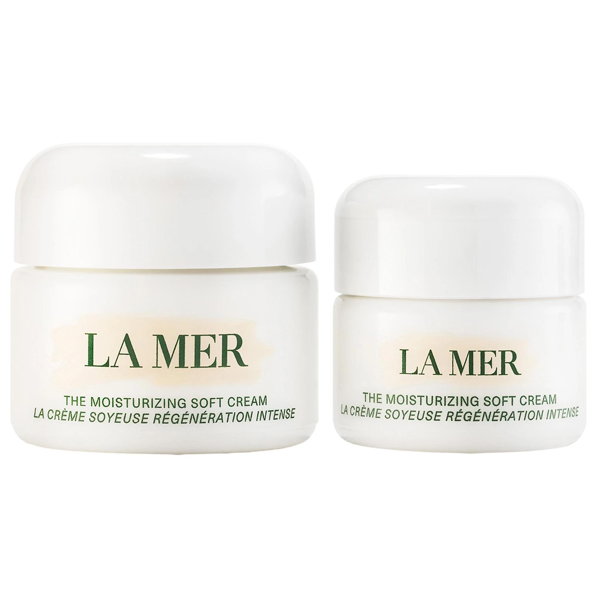 La Mer The Moisturizing Soft Cream Home & Away Set - Anti-Aging Skincare Gift Set for Dry Skin, Limited Edition La Mer Moisturizing Soft Cream Set - Anti-Aging Skincare skincare set, moisturizing cream, anti-aging skincare, luxury skincare products, limited edition skincare, gift sets, skincare gifts, La Mer, dry skin, aging skin, hydration, nourishment, Miracle Broth, cleaner beauty, parabens-free, formaldehydes-free