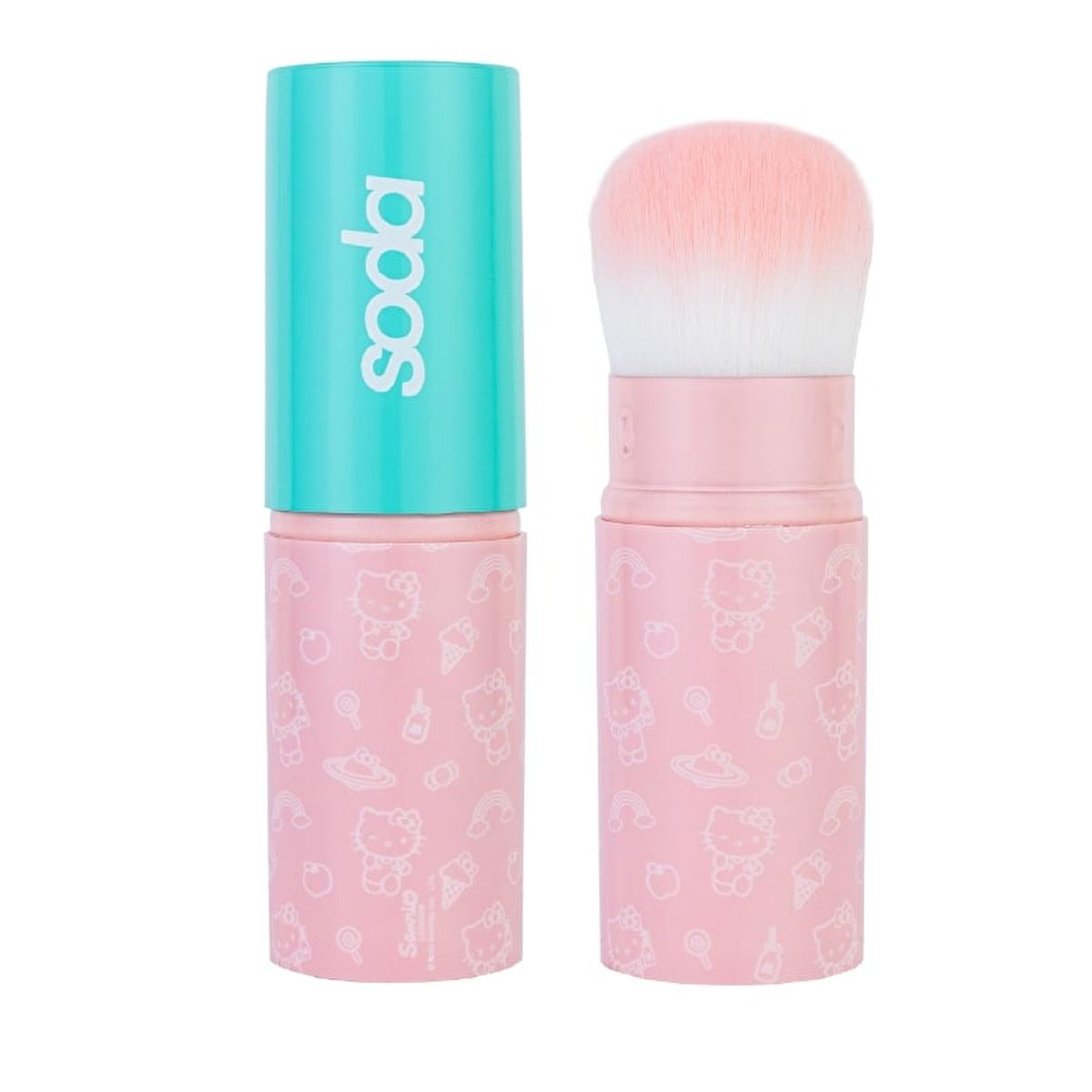 Soda Hello Kitty Travel Makeup Brush - High-Quality, Portable Makeup Brush for Flawless Application Hello Kitty Travel Makeup Brush - Soda Hello Kitty makeup brush, travel makeup brush, high-quality makeup brush, makeup brush set, portable makeup brush, Hello Kitty cosmetics, makeup accessories, travel beauty essentials, cosmetic brushes, Hello Kitty fan gifts