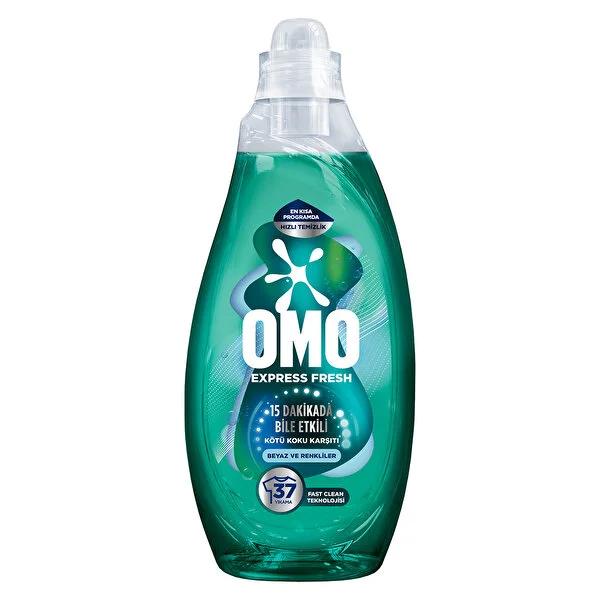 Omo Express Fresh: Liquid Laundry Detergent - Odor Neutralizing, Fast Clean for Whites & Colors, 37 Loads Omo Express: Fast Clean Laundry Detergent for Odor Removal liquid laundry detergent, fast clean detergent, odor neutralizing detergent, detergent for short cycles, detergent for whites and colors, express laundry detergent, quick wash detergent, laundry detergent odor removal, 15 minute laundry detergent, fresh scent laundry detergent, laundry detergent, fast cleaning, odor removal, stain removal, short