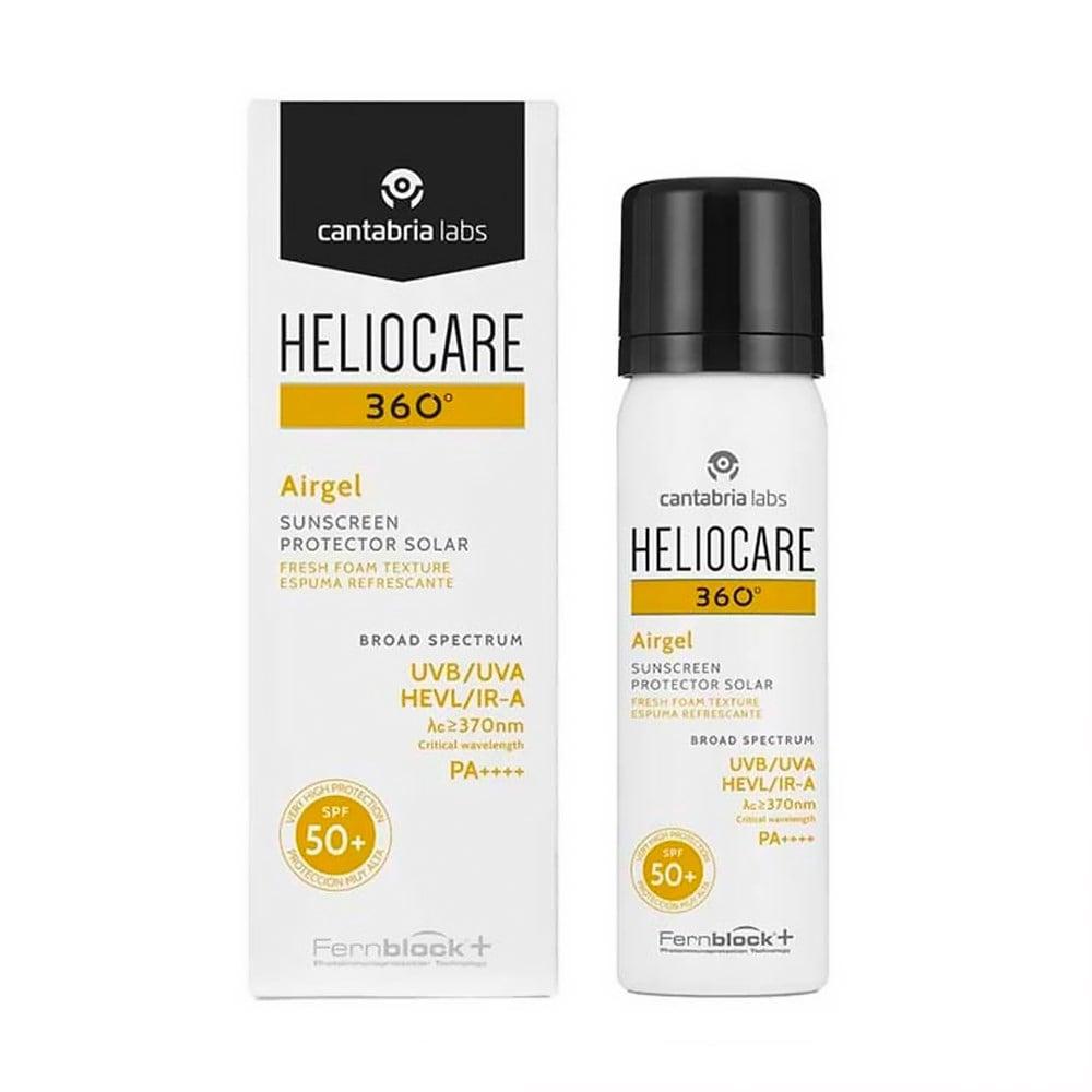 heliocare 360 airgel sunscreen gel front view, heliocare 360 airgel sunscreen gel packaging, heliocare 360 airgel sunscreen gel application Heliocare 360 Airgel SPF 50+ Sunscreen Gel | 2 fl oz Heliocare 360 Airgel SPF 50+ Sunscreen Gel - 2 fl oz heliocare, sunscreen, spf-50, gel, skincare, sun-protection, adults, face, ai-generated, lightweight