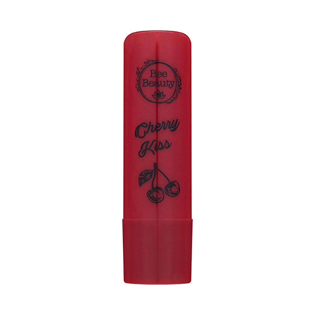 bee beauty lip balm cherry kiss product image, bee beauty lip balm cherry kiss packaging Bee Beauty Lip Balm Cherry Kiss - Hydrating Lip Care for Makeup Users | 0.35 fl. oz. Bee Beauty Lip Balm Cherry Kiss - Hydrating & Tinted bee-beauty, lip-balm, hydrating-lip-care, cherry-kiss, makeup-users, moisturizing, woman, daily-use, light-tint, ai-generated