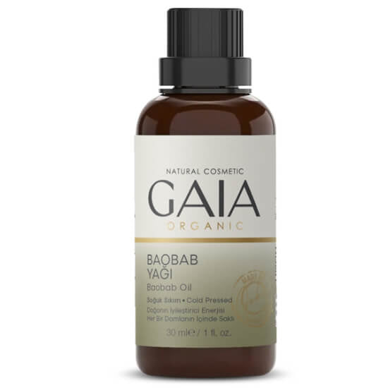 Gaia Organic Cold-Pressed Baobab Oil for Deep Hydration 30 ml