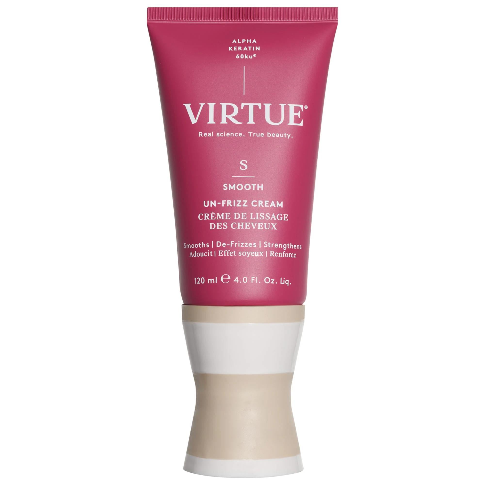 Virtue Correct Un-Frizz Hair Styling &amp; Smoothing Cream - Anti-Frizz, Heat Protecting, Vegan Hair Care Virtue Un-Frizz Hair Cream - Smooth &amp; Sleek Hair hair smoothing cream, anti-frizz hair product, leave-in hair treatment, vegan hair care, cruelty-free hair products, hair styling products, frizz control, heat protection, smoothing cream, hair care, hair styling, sleek hair, manageable hair, straight hair, wavy hair, curly hair, coily hair