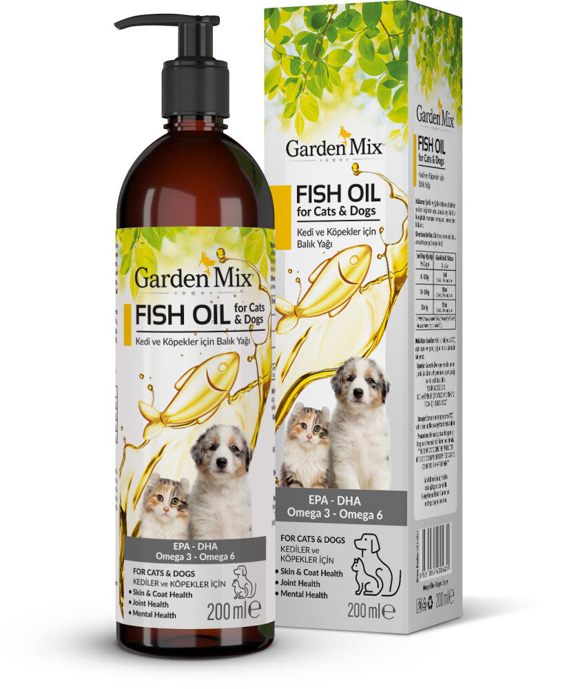 Garden Mix Salmon Oil Omega 3-6 Supplement for Pets 200 ml