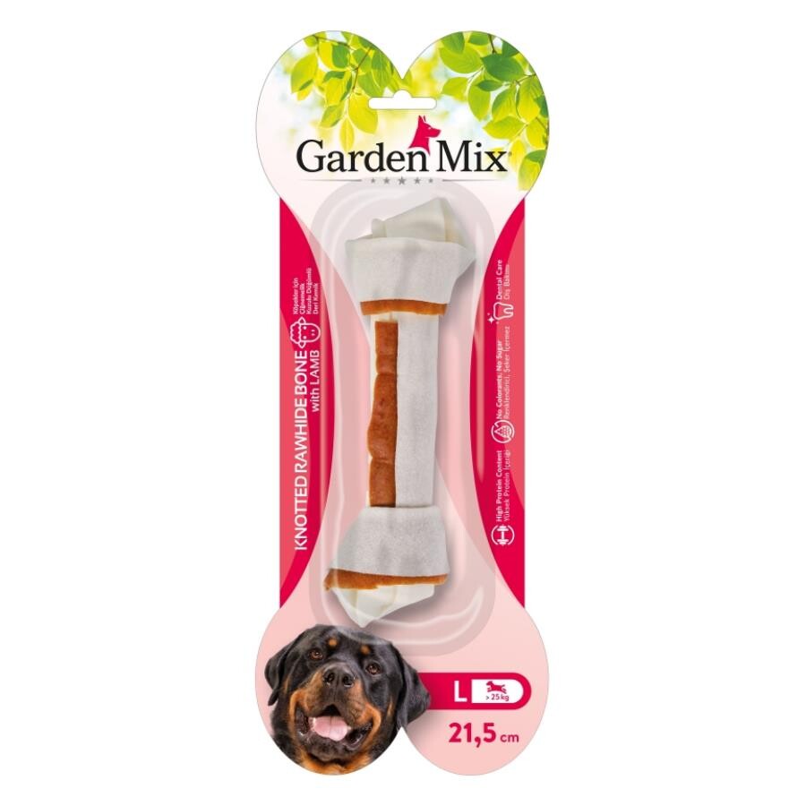 Garden Mix Lamb Knotted Rawhide Bone Large 99g