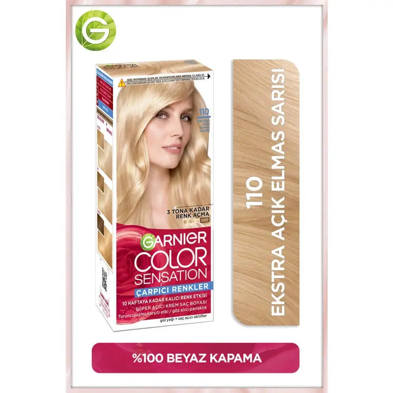 Garnier Color Sensation Permanent Hair Dye 110 Extra Light Blonde