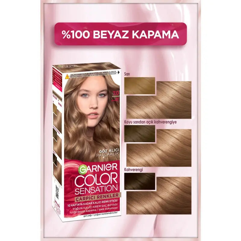 Garnier Color Sensation Permanent Hair Dye 7.0 Honey Blonde