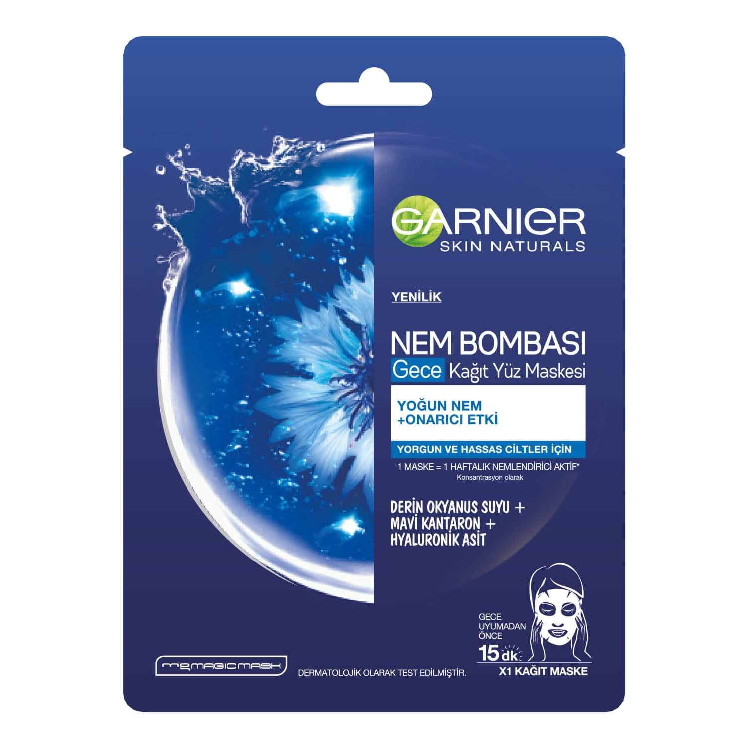 Garnier Moisture Bomb Night Sheet Mask for Tired Skin 1pc