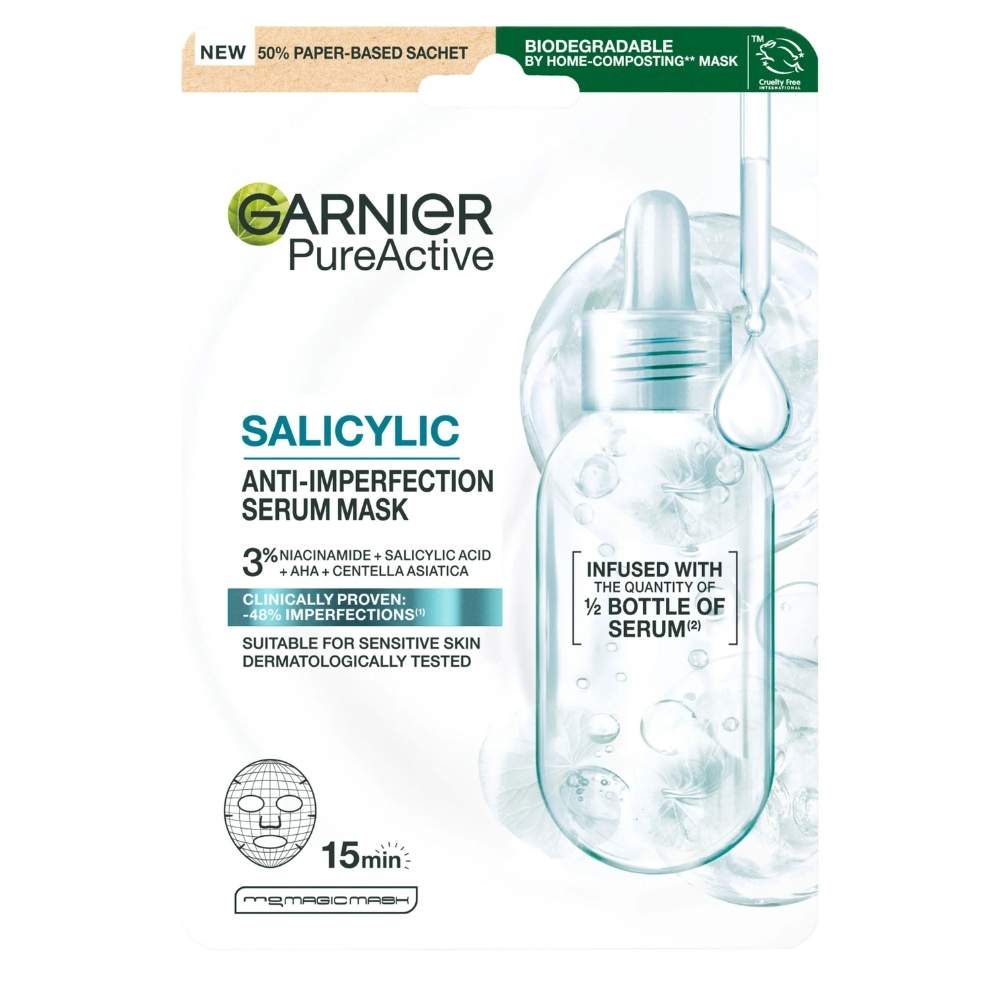 Garnier SkinActive Salicylic Acid Serum Sheet Mask 23g