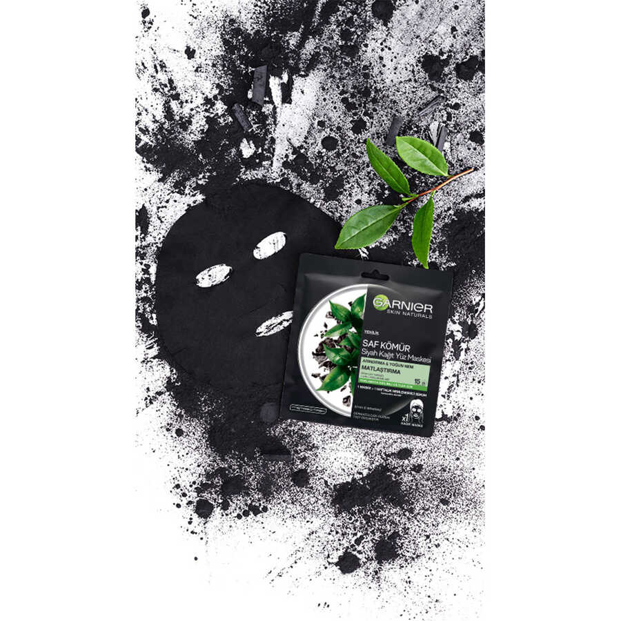 Garnier Charcoal &amp; Black Tea Sheet Mask for Purifying Skin 1 Sheet