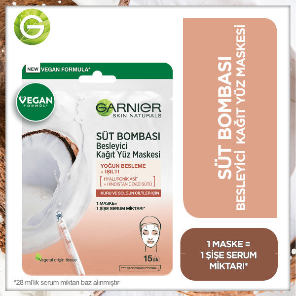 Garnier Nourishing Milk Sheet Mask for Dry Skin 1 Sheet