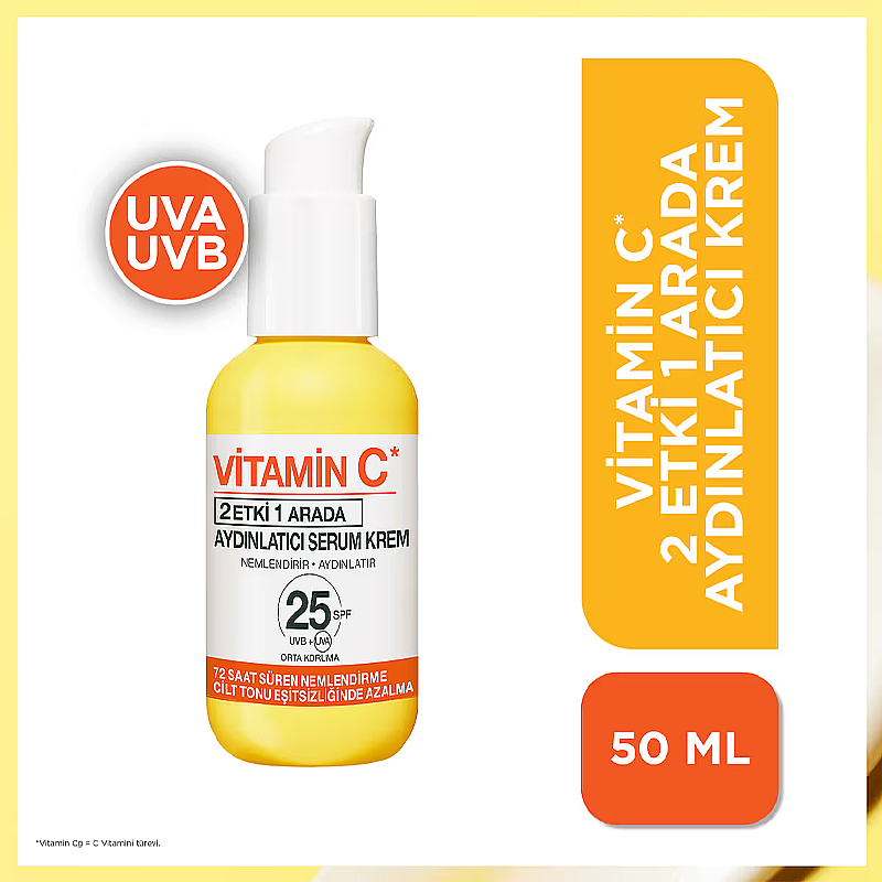 Garnier Vitamin C 2-in-1 Brightening Serum Cream SPF 25 50ml