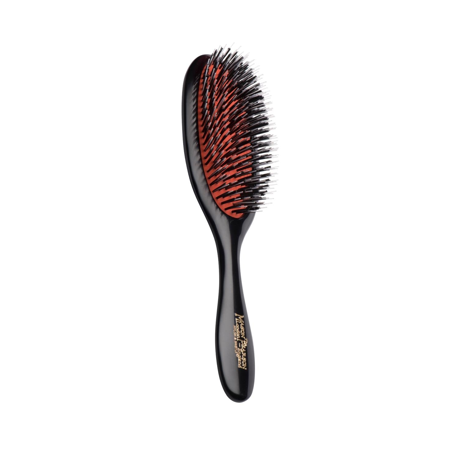 Mason Pearson Handy Bristle Nylon BN3 Dark Hair Brush - Gentle Detangling & Styling for All Hair Types Mason Pearson Dark Hair Brush for Gentle Detangling Hair Brush, Nylon Bristle Brush, Mason Pearson, Dark Hair Brush, Detangling Brush, Hair Care, Hair Styling, Gentle Detangling, Portable Hair Brush, Travel Hair Brush, Hair Care Tools, Premium Hair Brush