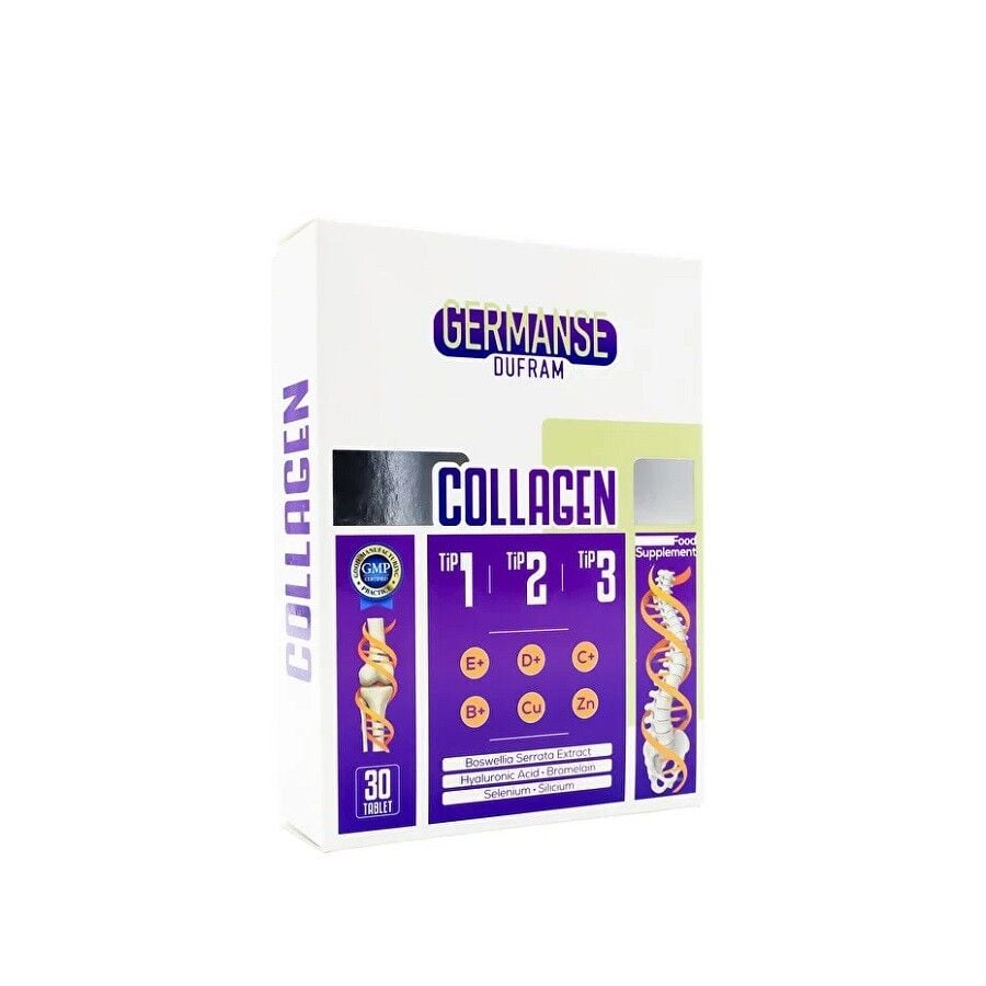 Germanse DUFRAM Type 1-2-3 Collagen Support Supplement 30 Tablets