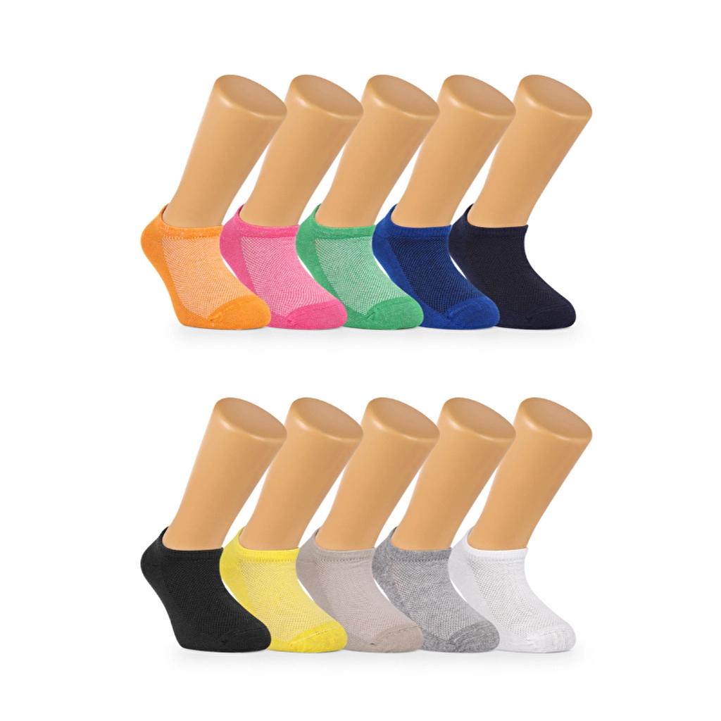 Ozzy Socks Seamless Cotton Kids Ankle Socks 10-Pack