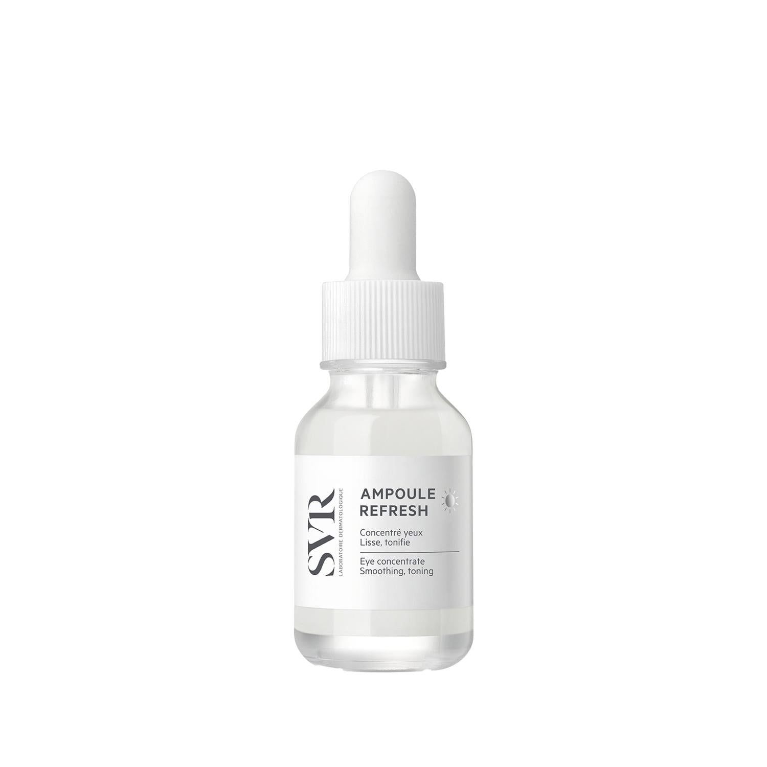 SVR Ampoule Refresh: Anti-Wrinkle Eye Cream - Reduce Fine Lines, Moisturize & Refresh Sensitive Skin - Caffeine + Metal Applicator - image 7