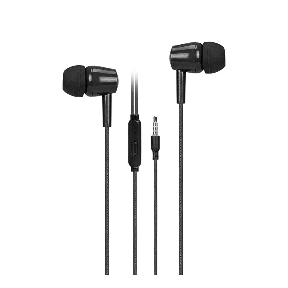 As1 In-ear Headphones with Microphone - Black, Mobile Compatible, Hands-Free Communication