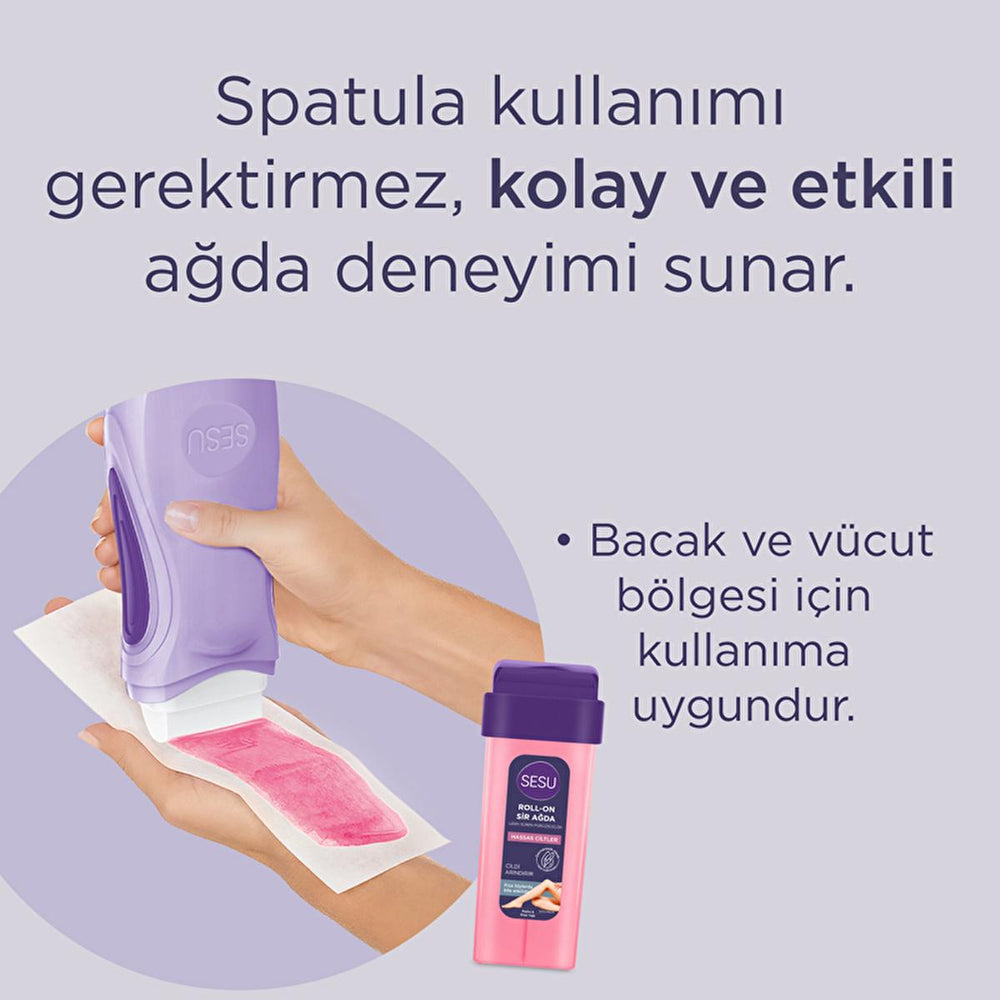 Sesu Roll-On Wax for Sensitive Skin - Easy Hair Removal, Dermatologically Tested, 3.38 fl oz - view 6