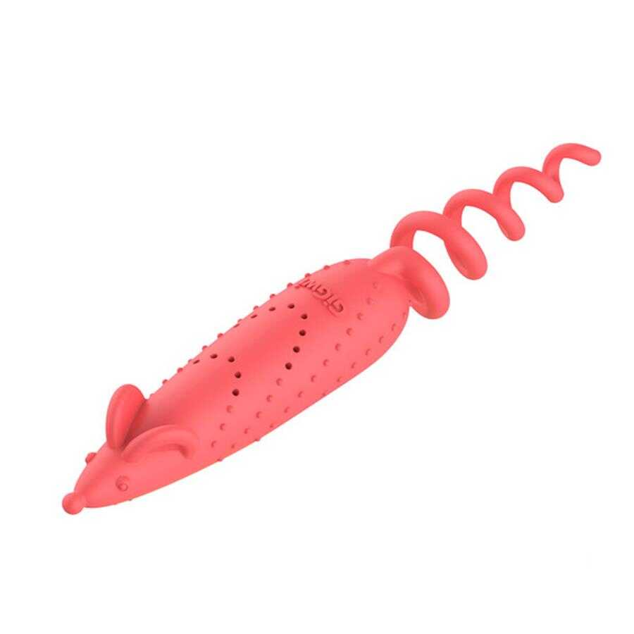 Gigwi Catnip Mouse Toy for Hunting Play Orange 16 cm