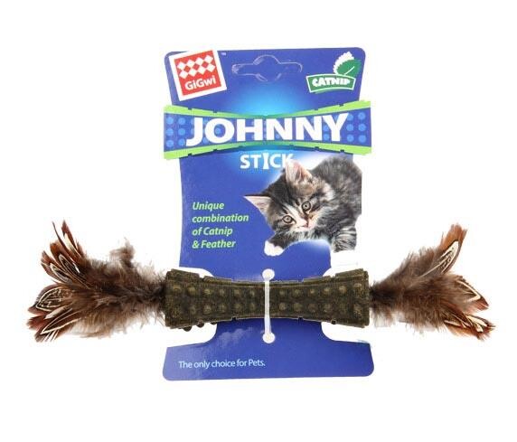 Gigwi Johnny Stick Natural Catnip Cat Toy Brown