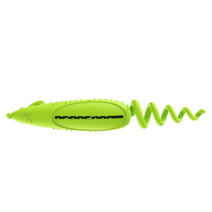 Gigwi Catnip Mouse Toy with Matatabi for Dental Health Green