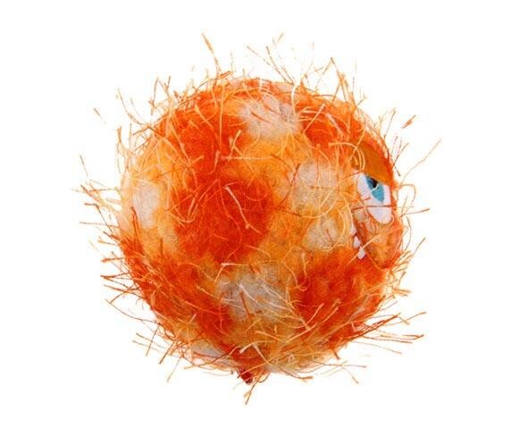 Gigwi Crazy Ball Hedgehog Squeaky Dog Toy Orange 6 cm