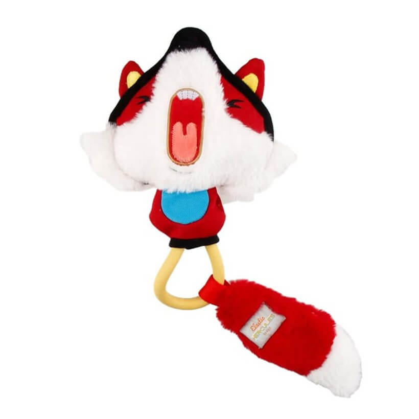 Gigwi Squeaky Fox Plush Dog Toy Durable Chew Design 16 cm