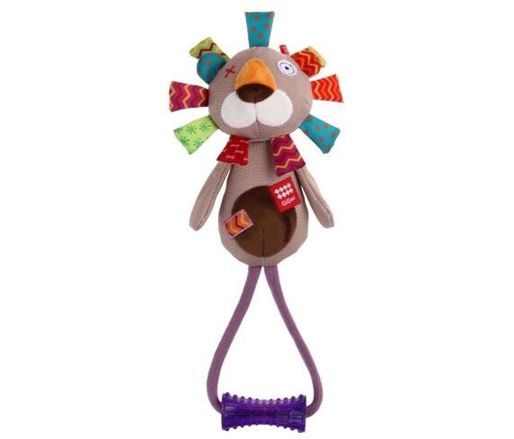 Gigwi Plush Friendz Lion Squeaky Dog Toy with Teether 35 cm