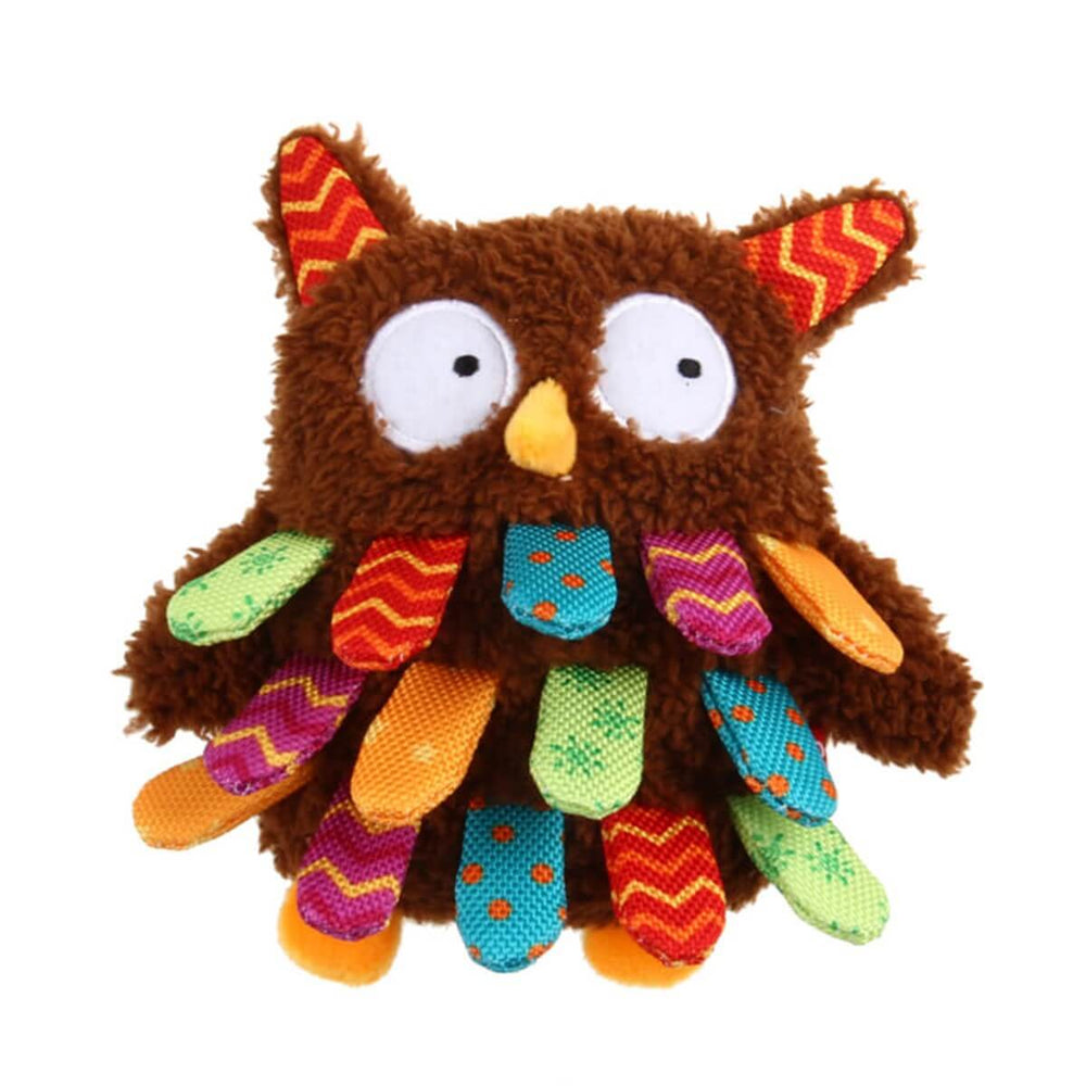 Gigwi Plush Friendz Squeaky Owl Dog Toy for Play & Comfort 13cm