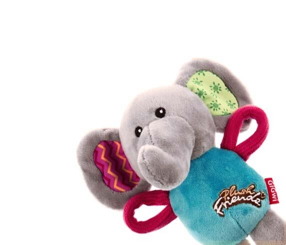 Gigwi Plush Friendz Squeaky Elephant Dog Toy Medium