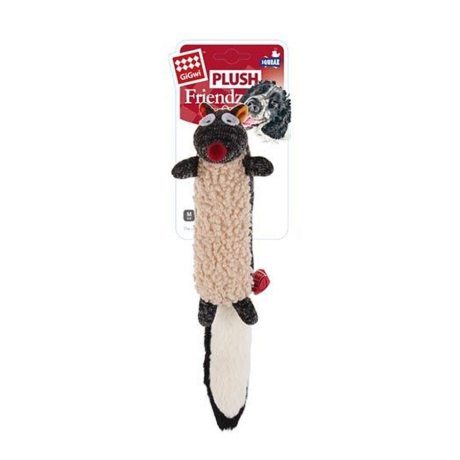 Gigwi Plush Friendz Squeaky Raccoon Dog Toy 37 cm