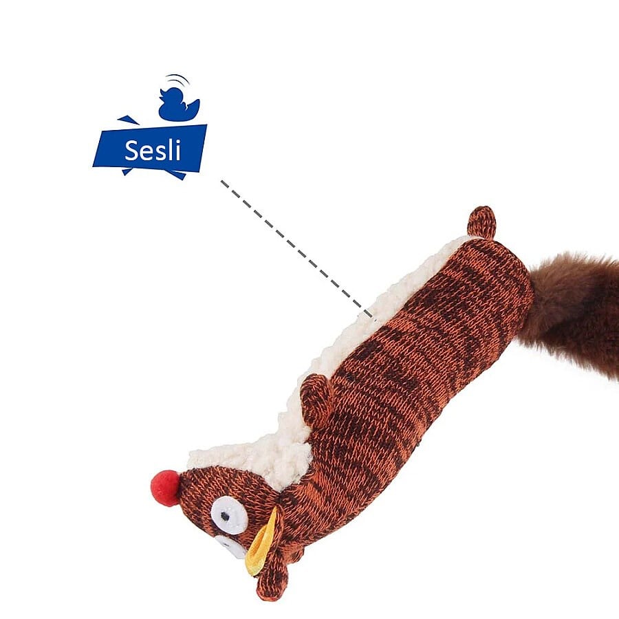 Gigwi Plush Friendz Squeaky Fox Dog Toy for Play and Sleep 37cm