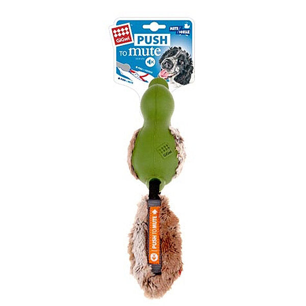 Gigwi Push To Mute Duck Dog Toy with Sound Control 18 cm