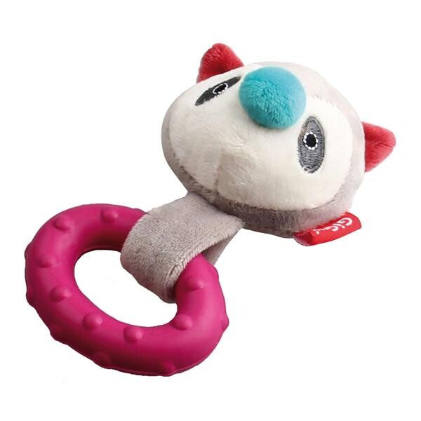 Gigwi Raccoon Plush Squeaky Dog Toy with Teething Ring 20cm